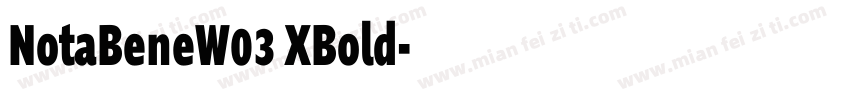 NotaBeneW03 XBold字体转换